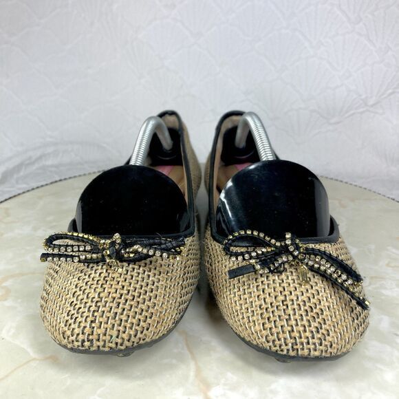 Isaac Mizrahi Ballet Flats Womens Size 7 Tan New York Dressy Bow Cushion Shoes - Picture 3 of 13